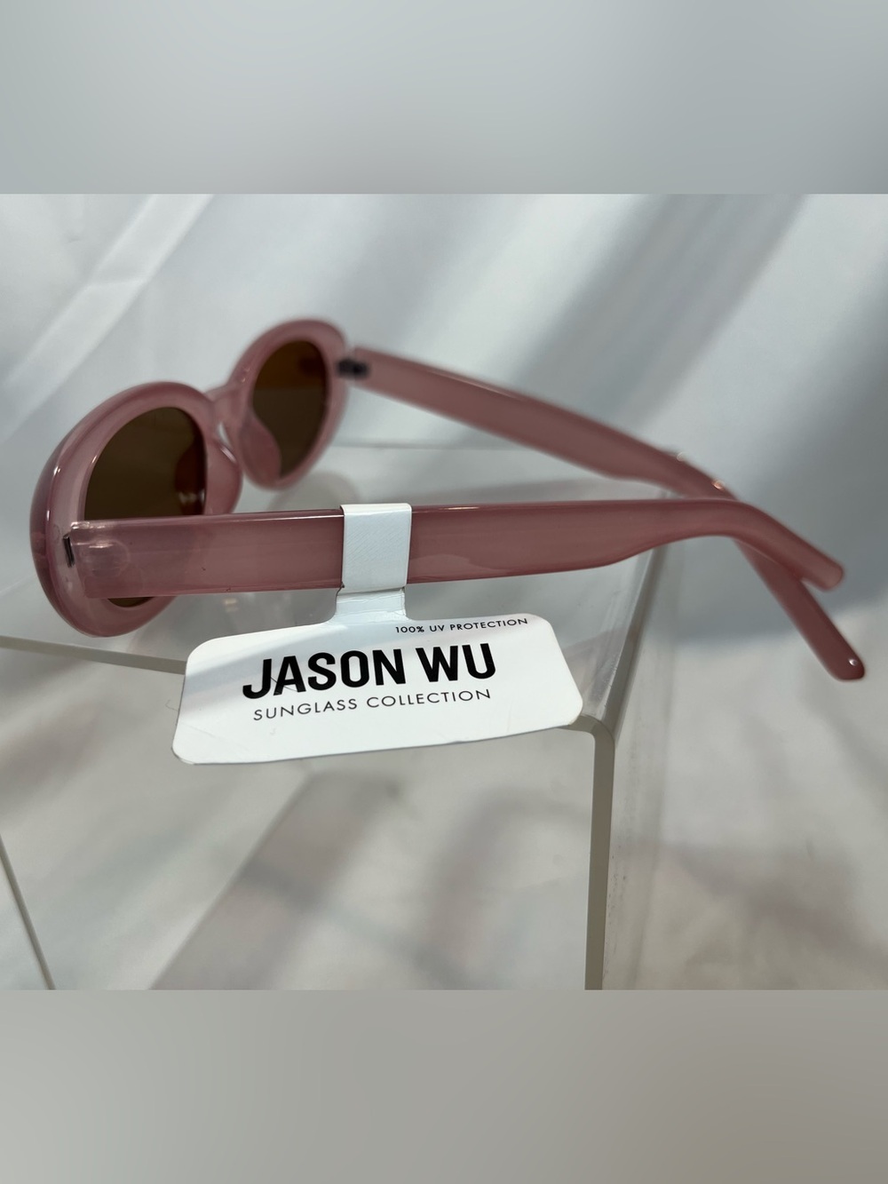 NWT Jason Wu Pink Oval Sunglasses with Brown Lenses - Picture 2 of 3